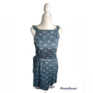 Passion Lilie Fit & Flare Fair Trade Pockets Tye Belt Sustainable Dress sz S